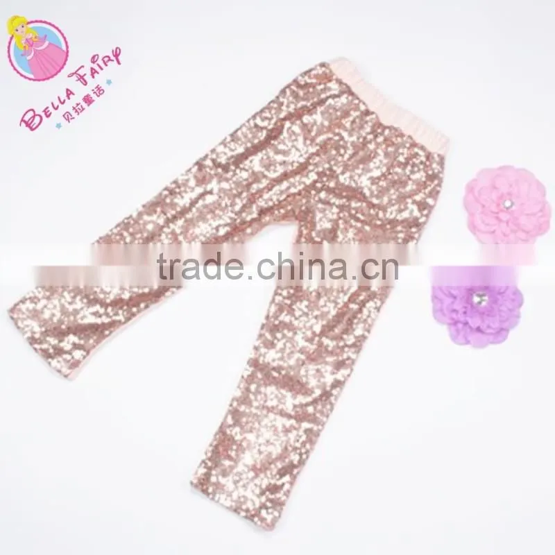 Wholesale newborn baby winter pants baby sequin pants