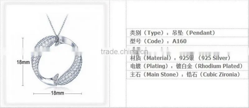 925 sterling silver jewelry necklace couple fish pendant for necklace