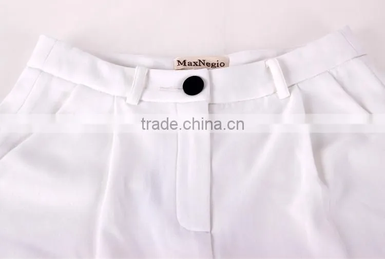 guangzhou garment factory formal casual wear high end ladies fashion pants 2016
