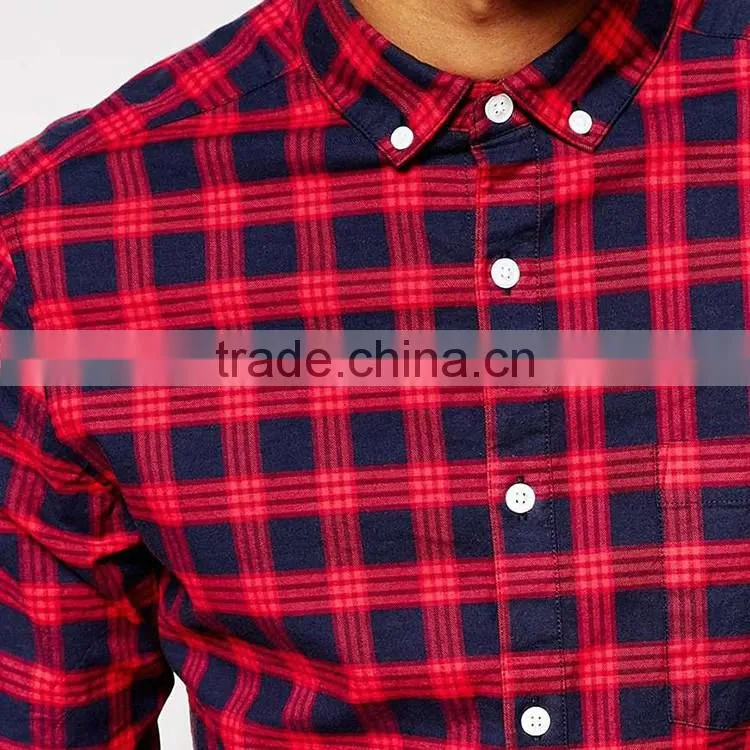 Skinny Check Shirt in Twill Plaids Shirt Manufacturer In China