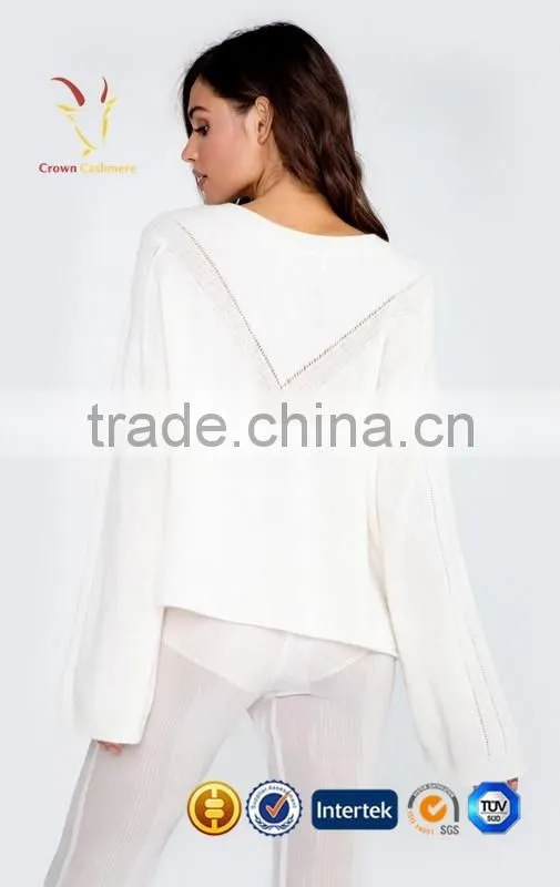 Fashion Plus Size Cashmere Merino Wool Plain Sweater Women