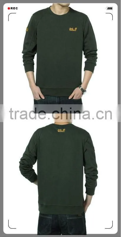 Mens cotton long sleeve emboridery tshirts 201315