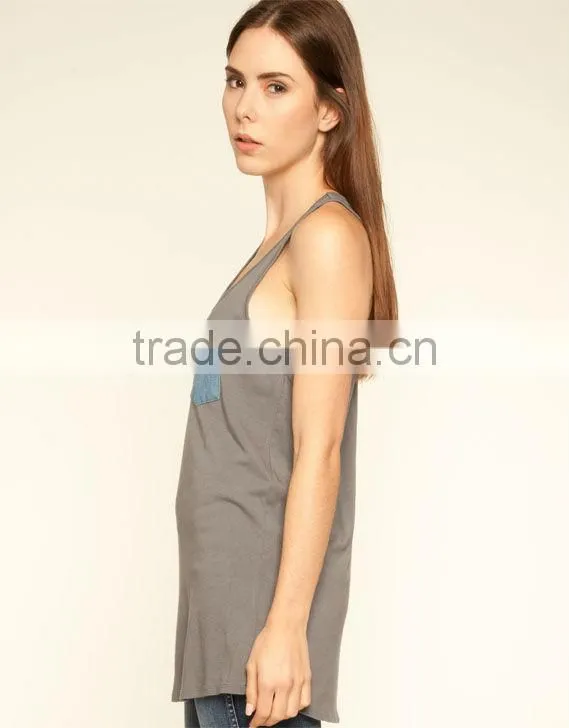 2013 Fashion Wholesale Chic Ladies Cotton Vest Latest Design