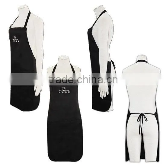 Wholesale promotional cheap cotton black butchers aprons (AP013)