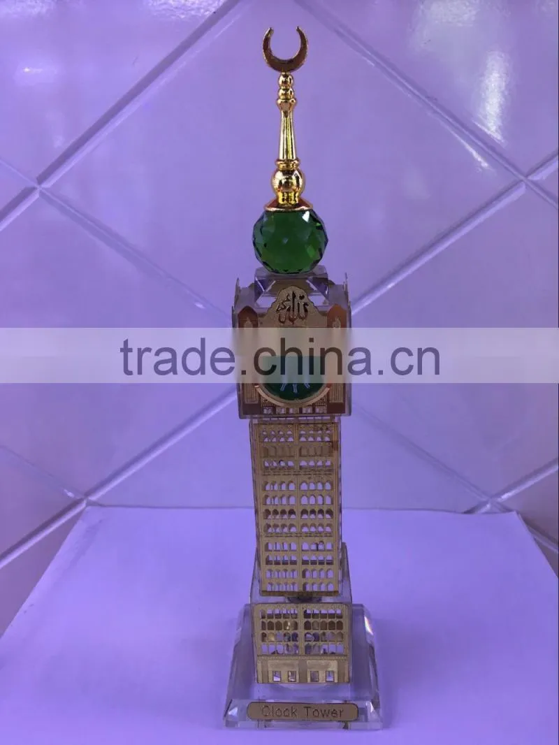 Crystal makkah clock tower For Islamic Gift Ramadan Gift JC-D007