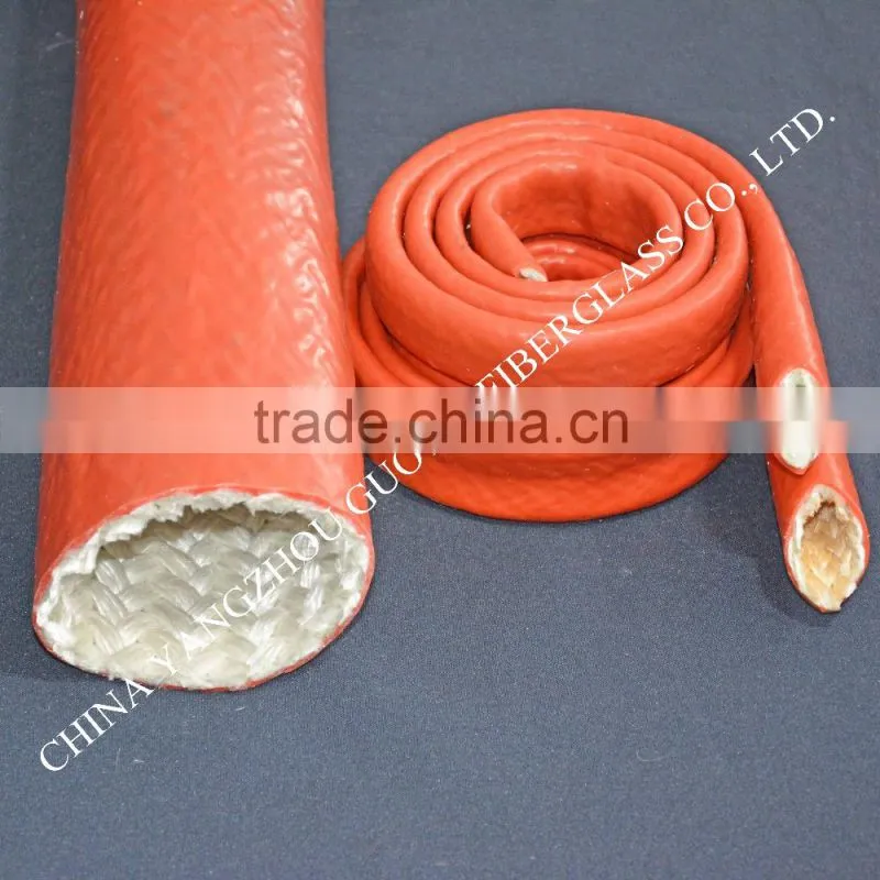 self-extinguishing silicone coated fire protection fiberglass sleeving