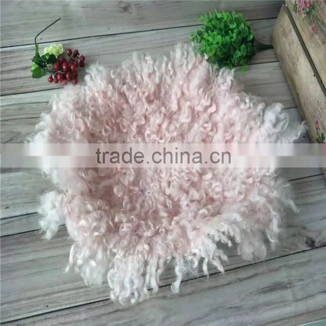 Curly round Felted blanket Basket filler Newborn wool blanket Backdrop photography props Background Fully wool basket stuffer