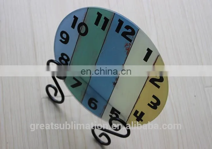 sublimation personalized christmas glass clock