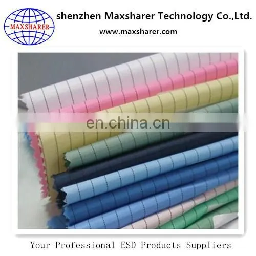 Different color esd clothing cleanroom 100% polyester cloth
