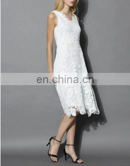 Top grade women clothes fashion lined lace dress