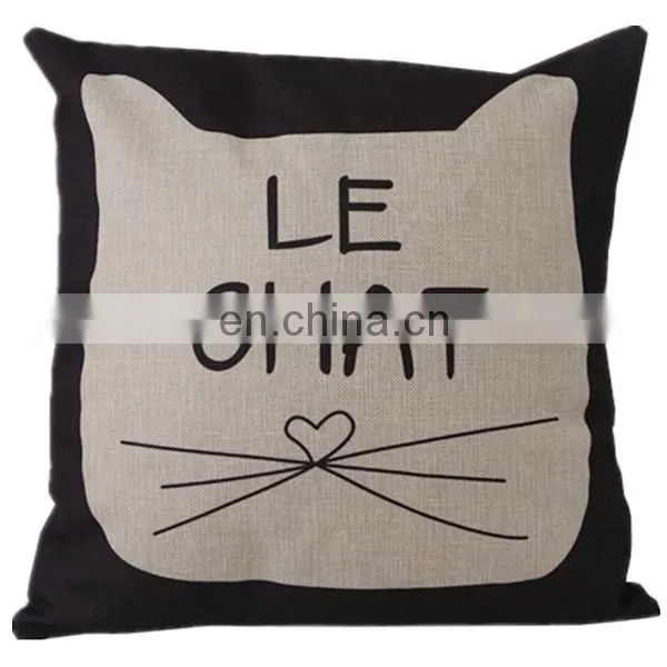 Fashion cheap decorative throw pillow cover custom digital printed latest design linen cushion cover