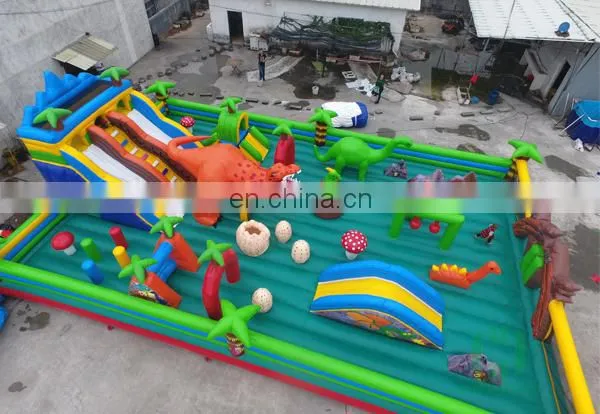 HI 0.55mm PVC kids and adults inflatable dinosaur amusement park games for sale from China factory
