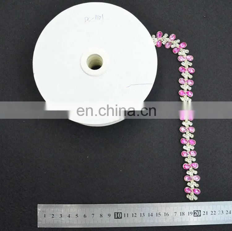 bling bling decorative rhinestone trim/rhinestone chain trim