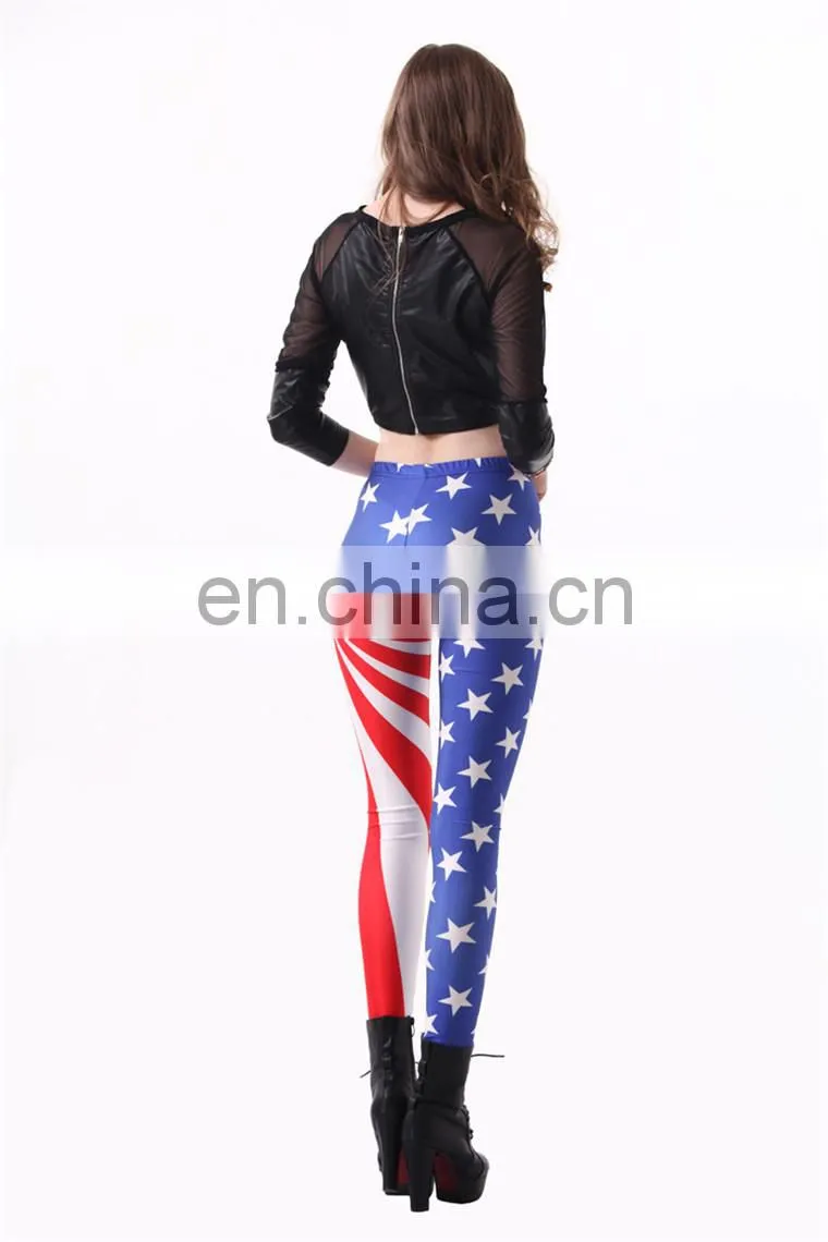 Fashion USA America Flag Women Digital Print Leggings