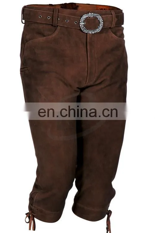 kniebundhosen, GENUINE SUEDE LEATHER GERMAN BAVARIAN LEDERHOSEN SHORTS APPLIQUED (Oktoberfest Clothing)