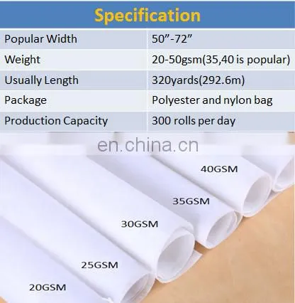 pva non woven embroidery backing paper,hot water melt non woven fabric