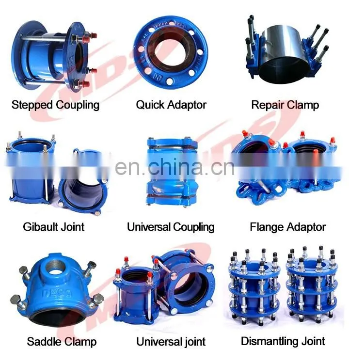 ISO2531 DN1200 ductile cast iron di stepped coupling for steel pipe