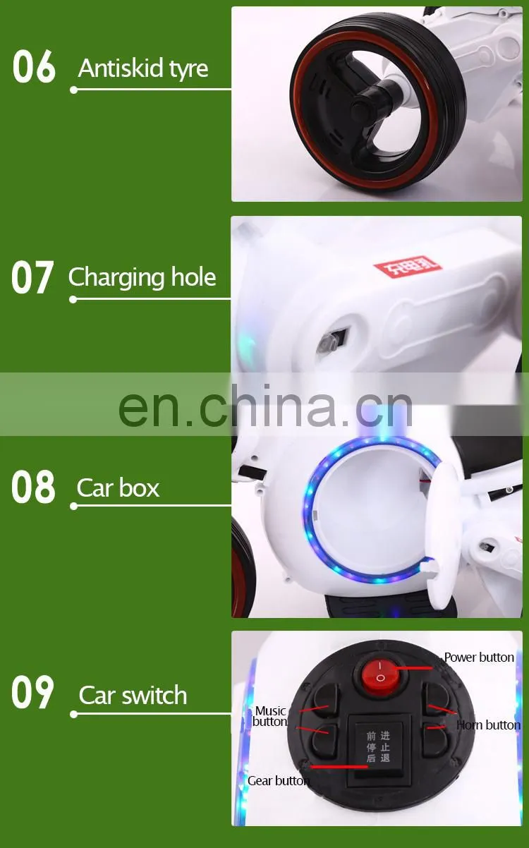 China Factory Wholesale Plastic Baby Motorbike 6v Children Toy Motorcycle For Kids