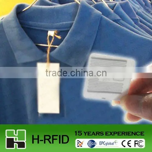 rfid paper tag with iso18000 6c for garment management-15 years factory accept paypal