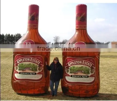 custom giant pvc inflatable advertising bottle shape