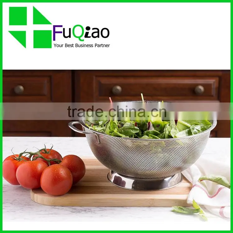 Hot Sale Cooking Tools food grade mini Stainless Steel colanders with legs