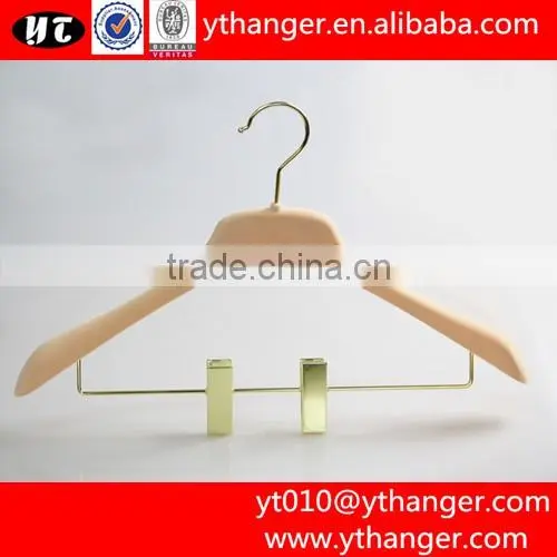 YY0446 ladies fashion velvet dresses hanger custom logo wedding dress hanger