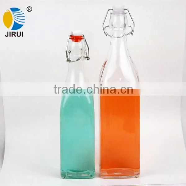 500ml 750ml food grade swing top glass water bottle