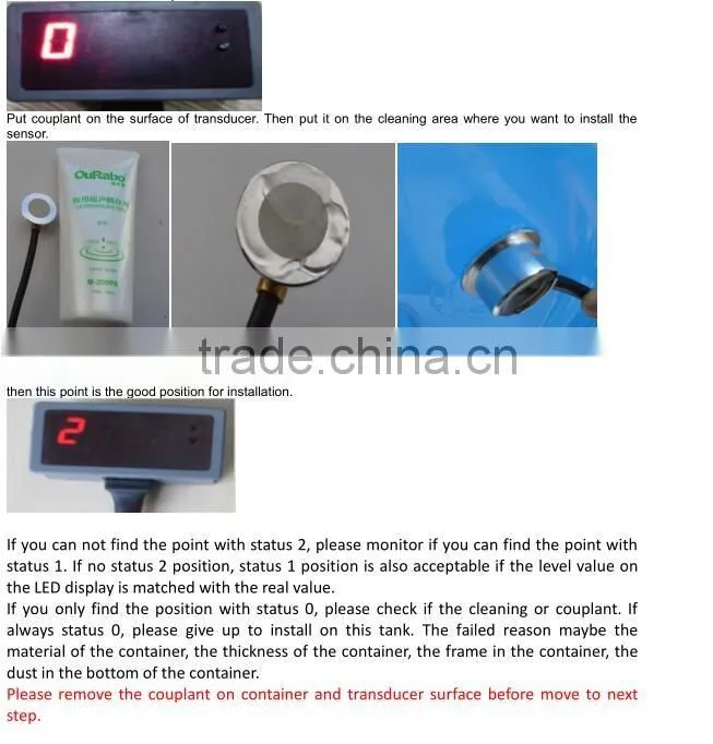 F500 ultrasonic diesel level sensor water level monitor no drilling hole long distance measurement with high resolution