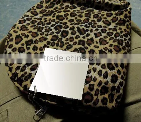 Simple elegent leopard print nylon cosmetic bag