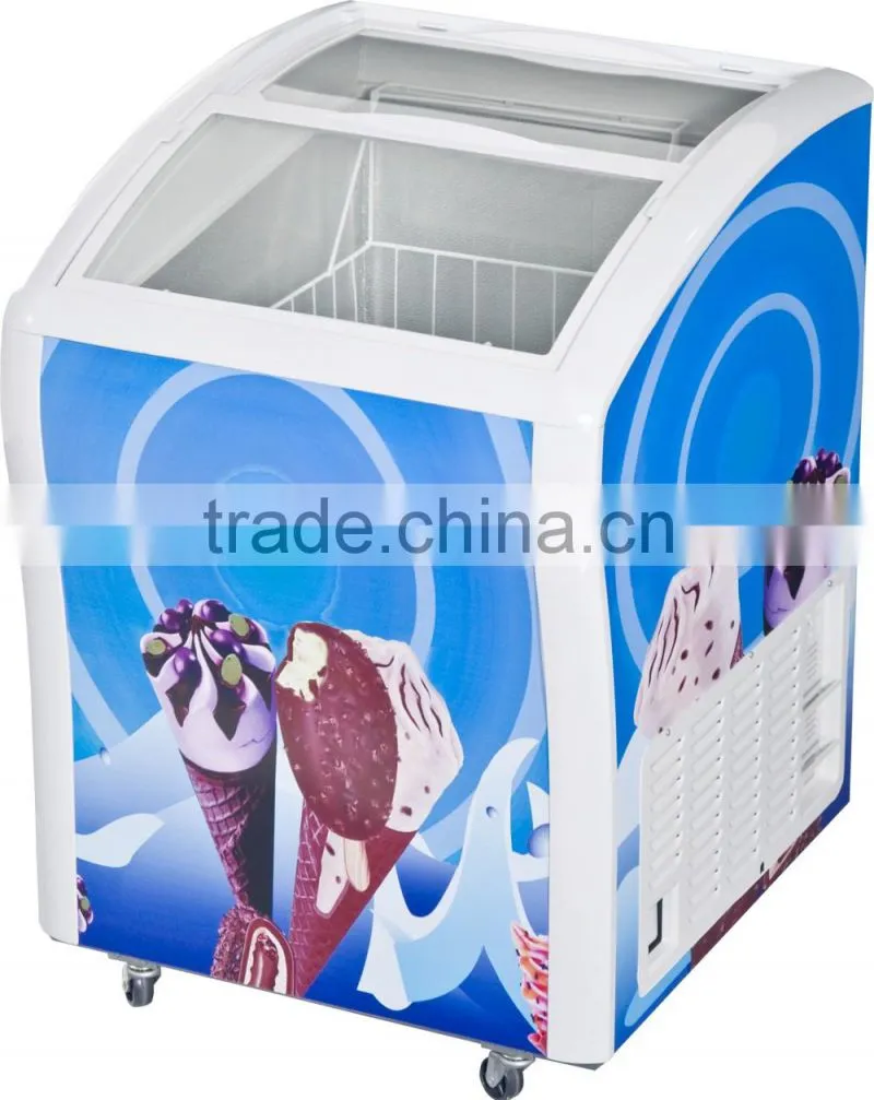 commercial mini ice cream display freezers