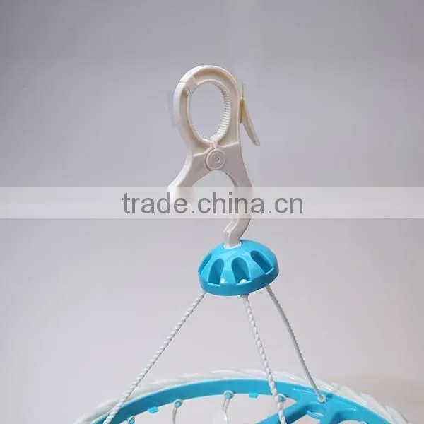 High Quality Round Shaped Plastic Drying Hanger 24 Pegs/set
