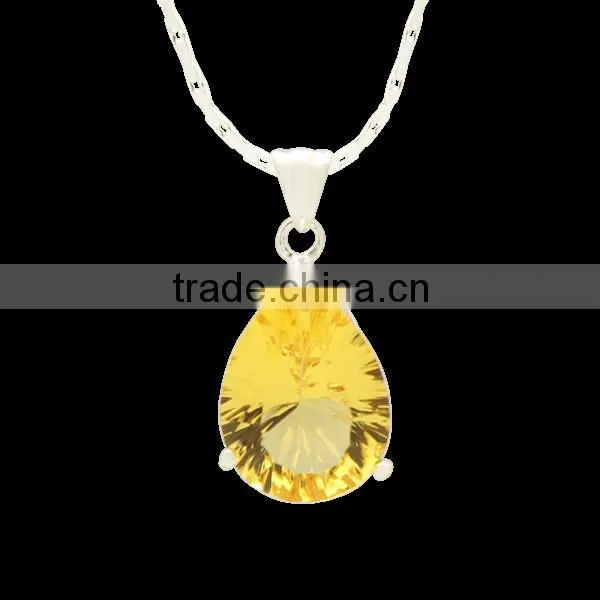 2014 newest fashion large Gemstone Pendant diamond dumbbell pendant