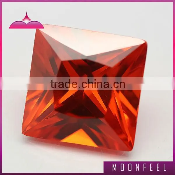 rough cut orange square shaped diamonds