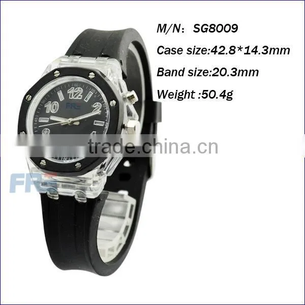 custom Plastic watch slap watch transparent plastic watch