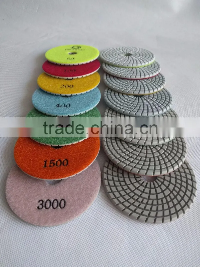 3 Step Wet Diamond Polishing Pads For Granite