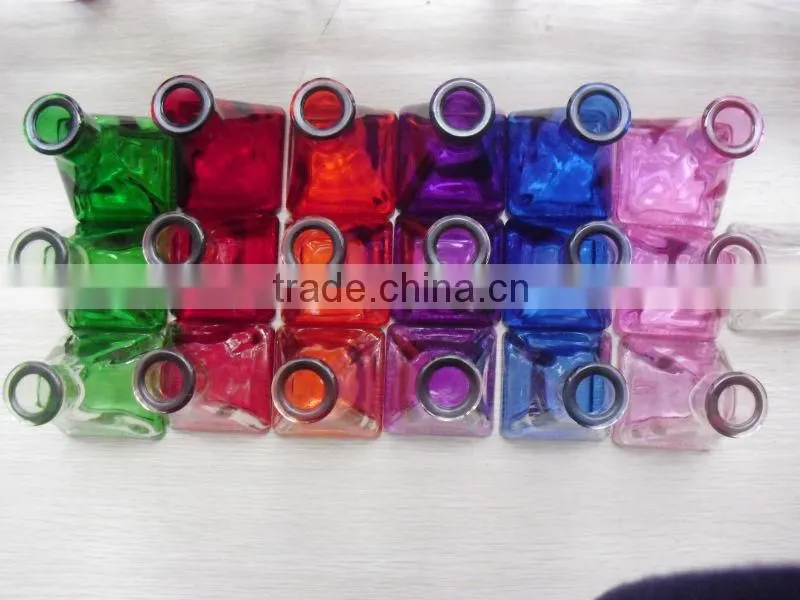 glass aromatherapy diffuser bottle green colour