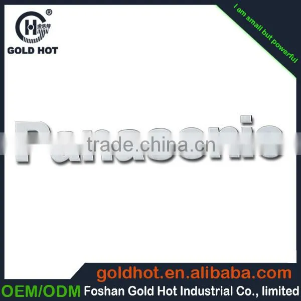 Custom metal letter separate metal sticker with 3m glue for cellphone appliances
