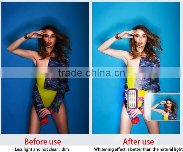 Selfie Enhancing LED Flash light For Mobile Phone Monopod Selfie Stick Night Selfie Using 2016 trending prducts