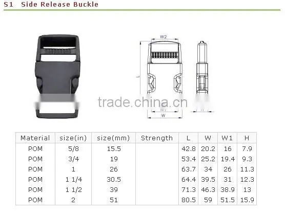 Wholesale side release belt plastic nylon strap buckle manufacturer