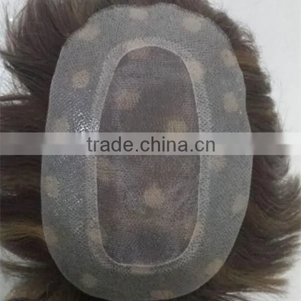 Fine virgin brazilian hair cheap toupee for men