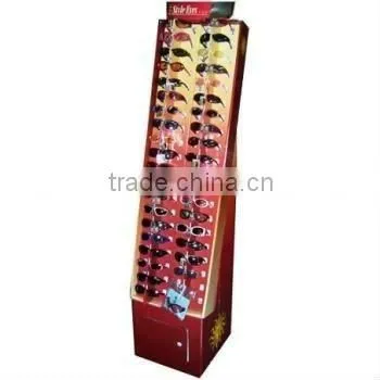 Cardboard sales display rack for sunglasses display stand