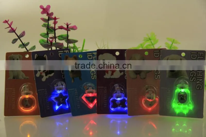 Wholesale Mixed Batch LED Dog ID Tags Luminous Glow Jewelry Pet Pendant