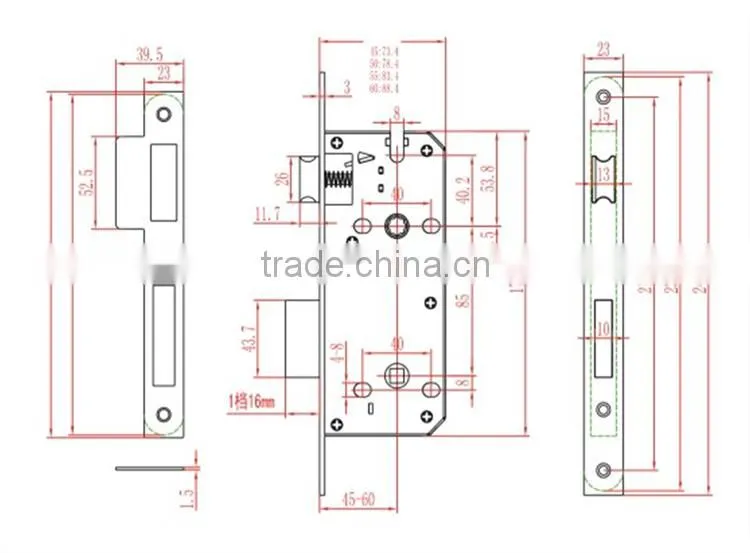Mechanical lock door lock locks the lock handle lock body stainless steel lock factory handles