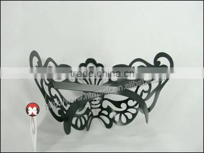 Handmade PVC black glasses hollow half face party eye mask used carnival games for sale