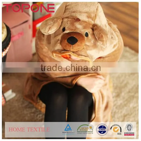 Funny design cheap soft colorful high quality adult blanket
