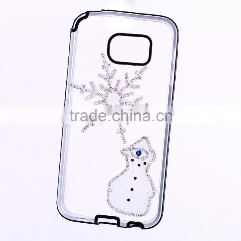 diy mobile phone case with snowman