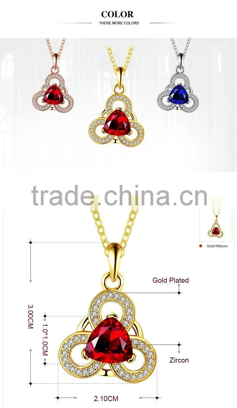 high quality zirconia necklace chains fashion pendant necklace