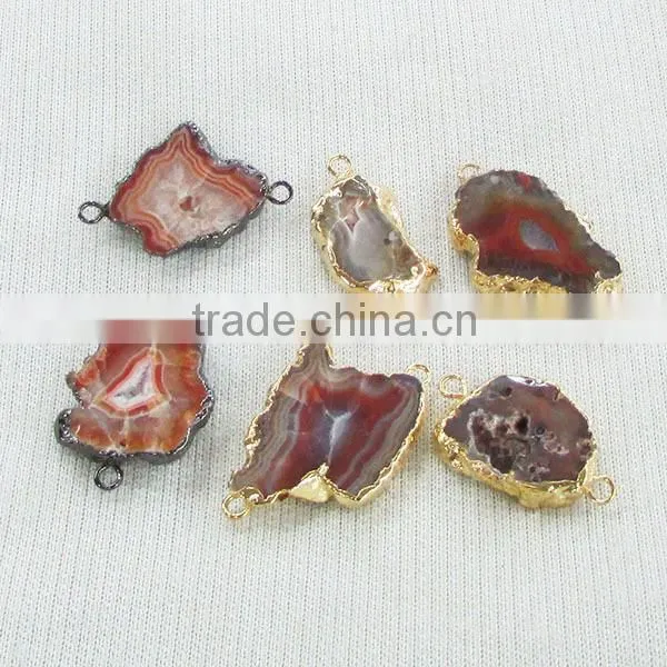 JFG0504 Wholesale crystal gemstone bezel square connectors