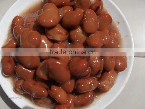 Canned broad beans in brine in iron tin