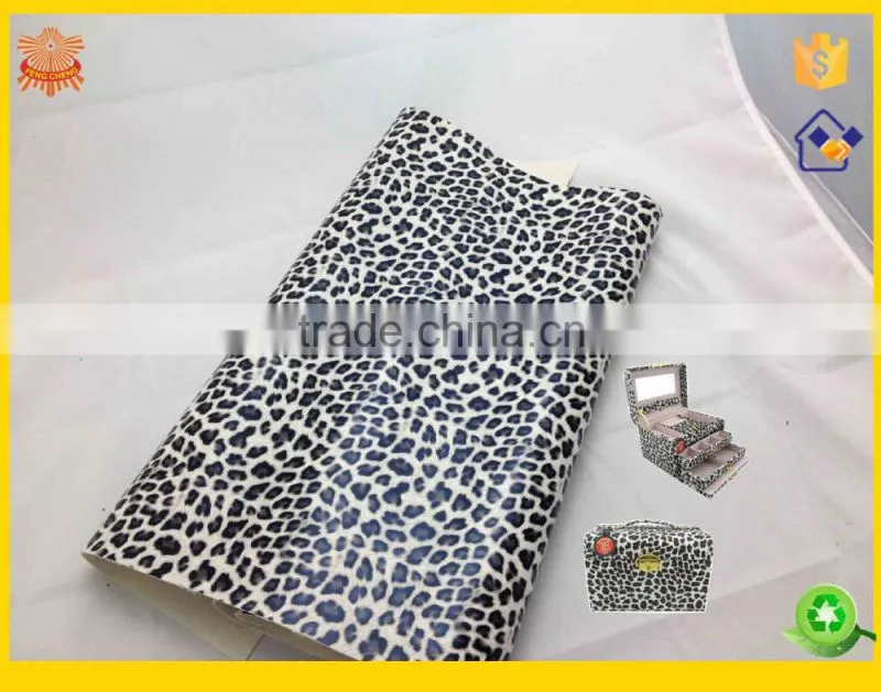 fashion leopard print fabric for toiletry bag or cosmetic case and Jewel Box